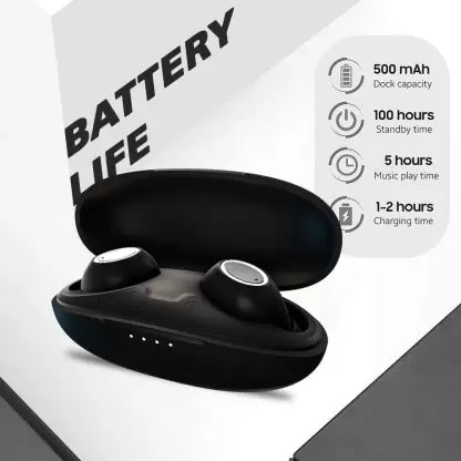 Bazzpod BEAN Bluetooth Headset (Matte Black, True Wireless) Bazzpod BEAN Bluetooth Headset (Matte Black, True Wireless)